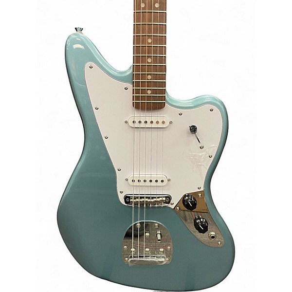 Used Squier Affinity Series Jaguar Ice Blue Metallic Solid Body Electric Guitar