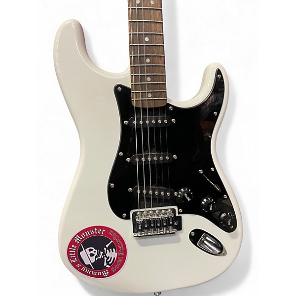 Used Squier Sonic Stratocaster Arctic White Solid Body Electric Guitar