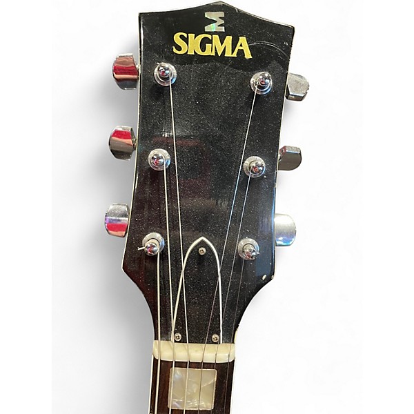 Used 1980s SIGMA SG STYLE Black Solid Body Electric Guitar