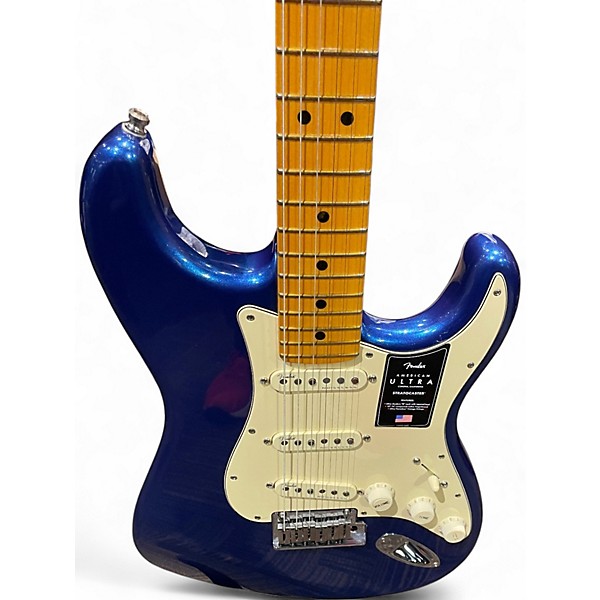 Used Fender American Ultra Stratocaster Metallic Blue Solid Body Electric Guitar