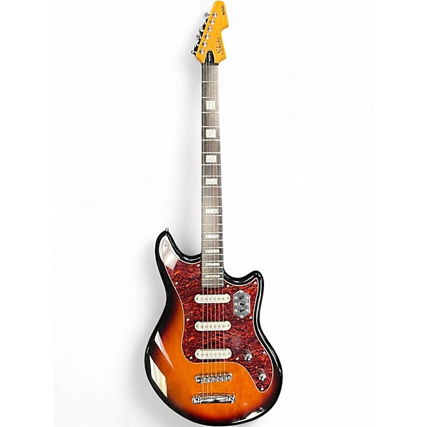 Used Schecter Guitar Research Hellcat VI Baritone 2 Tone Sunburst Solid Body Electric Guitar