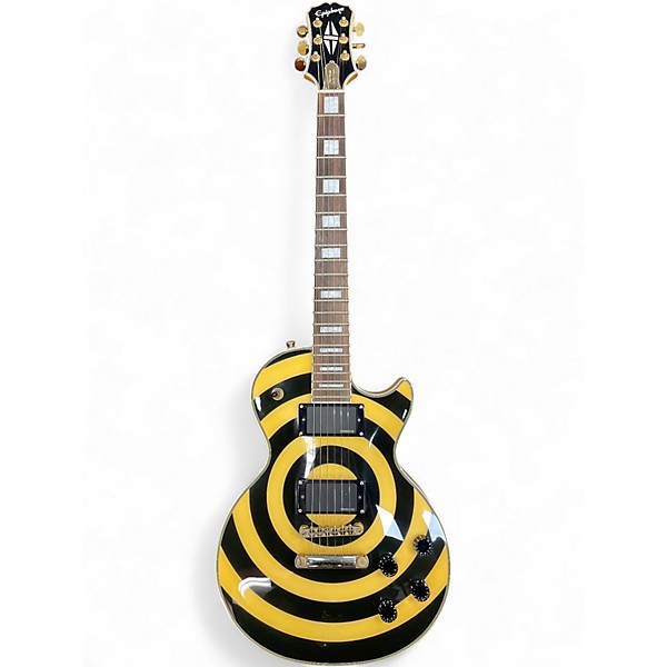 Used Epiphone Zakk Wylde Bullseye Les Paul Custom ivory bullseye Solid Body Electric Guitar
