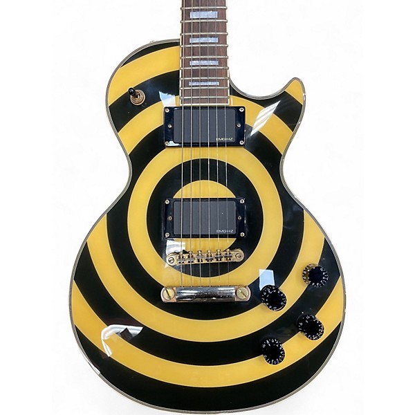 Used Epiphone Zakk Wylde Bullseye Les Paul Custom ivory bullseye Solid Body Electric Guitar