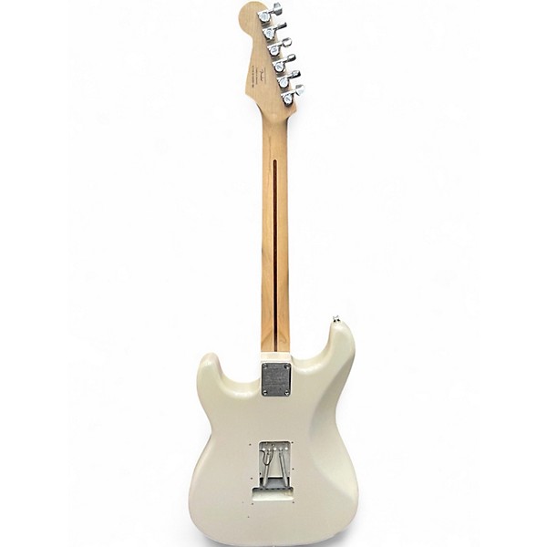 Used Squier Deluxe Stratocaster White Solid Body Electric Guitar