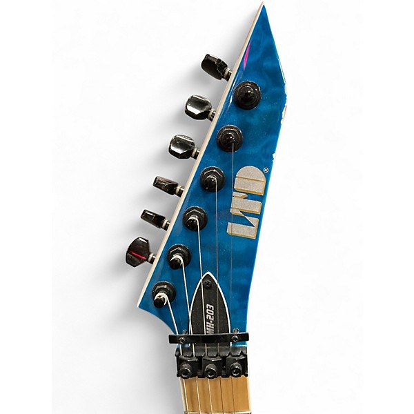 Used ESP LTD MH203 Trans Blue Solid Body Electric Guitar
