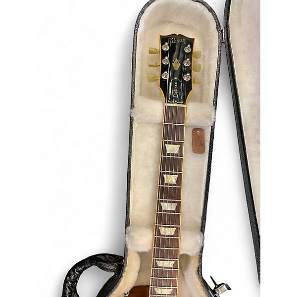 Used Gibson Les Paul Deluxe Gold Top Solid Body Electric Guitar