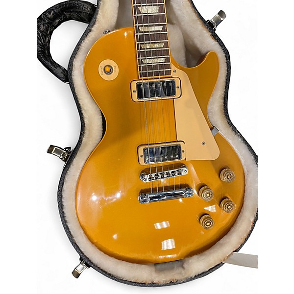 Used Gibson Les Paul Deluxe Gold Top Solid Body Electric Guitar