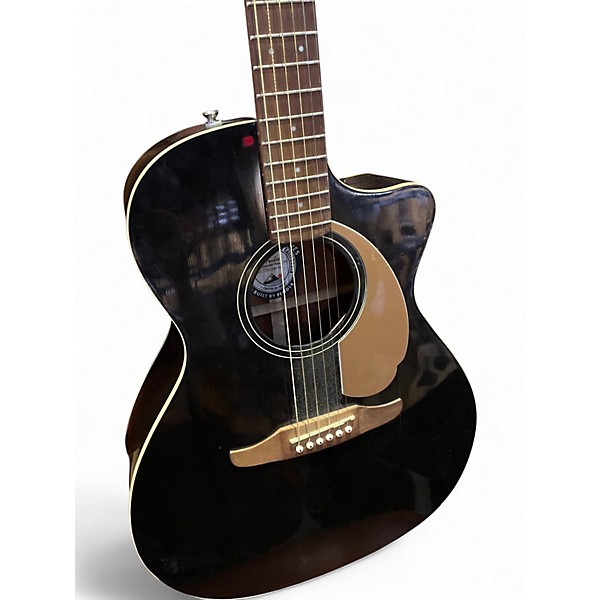 Used Fender Newporter Player Black Acoustic Electric Guitar