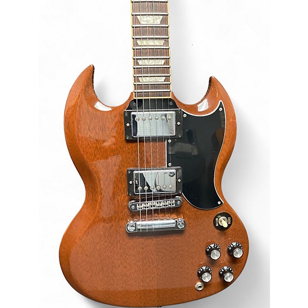 Used 2014 Gibson SG Standard 120 Worn Brown Solid Body Electric Guitar