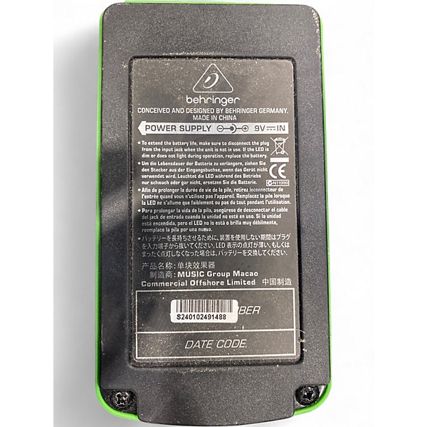 Used Behringer TO800 Vintage Tube Overdrive Effect Pedal