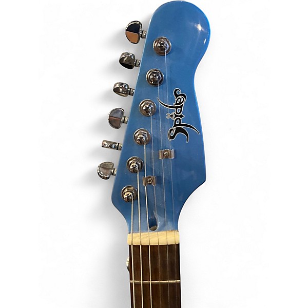 Used HardLuck Kings Spider Pelham Blue Solid Body Electric Guitar
