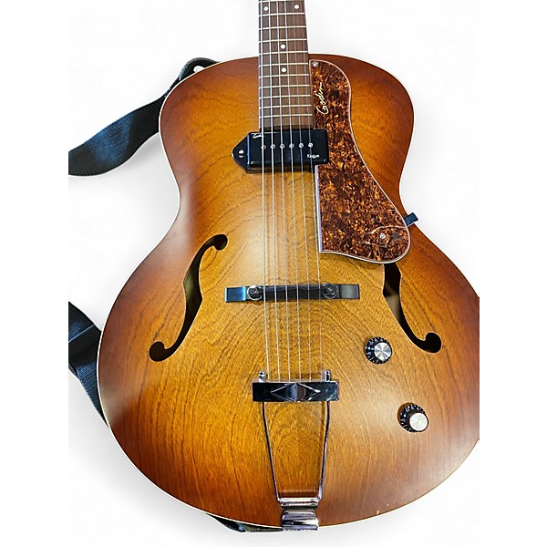 Used Godin 5th Avenue Kingpin P90 Brown Hollow Body Electric Guitar