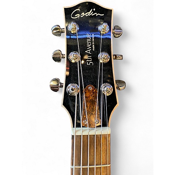Used Godin 5th Avenue Kingpin P90 Brown Hollow Body Electric Guitar