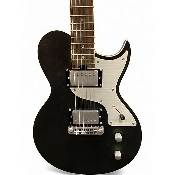 Used Aria Pro Ii 718-MK2 Brooklyn See-Thru Brooklyn Night Black Solid Body Electric Guitar