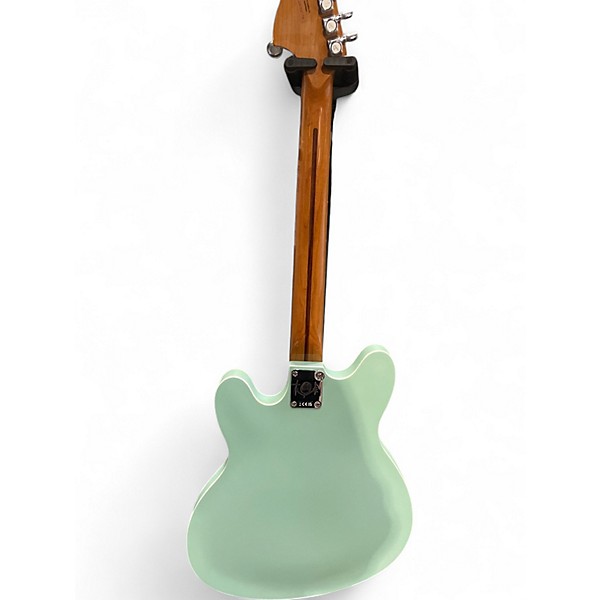 Used Fender Tom Delonge Signature Starcaster Satin Surf Green Hollow Body Electric Guitar