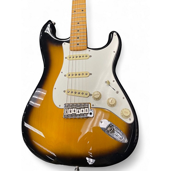 Used Fender JV-50 MODIFIED STRATOCASTER 2 Color Sunburst Solid Body Electric Guitar