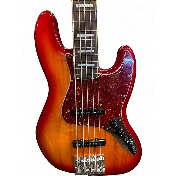 Used Squier Squier Classic Vibe Active '70s Jazz Bass V 2 Tone Sunburst Electric Bass Guitar