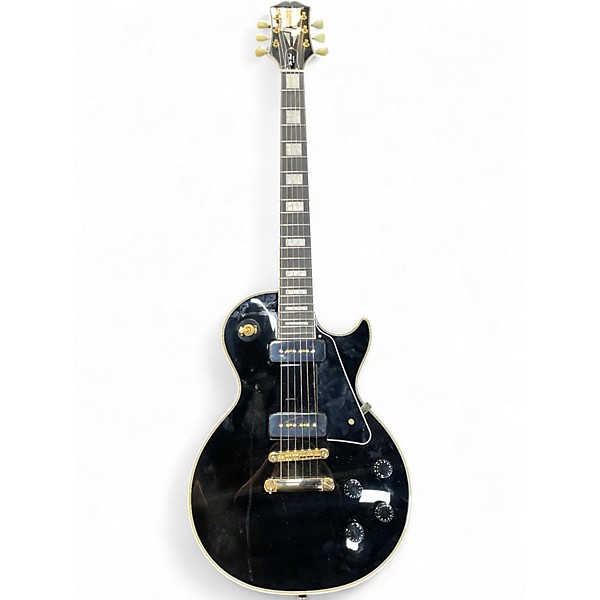 Used Epiphone P90 LES PAUL CUSTOM W/CASE Ebony Solid Body Electric Guitar