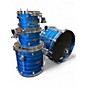 Used TAMA 4 Piece Starclassic Walnut/Birch Lacquer Ocean Blue Ripple Drum Kit