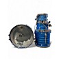 Used TAMA 4 Piece Starclassic Walnut/Birch Lacquer Ocean Blue Ripple Drum Kit