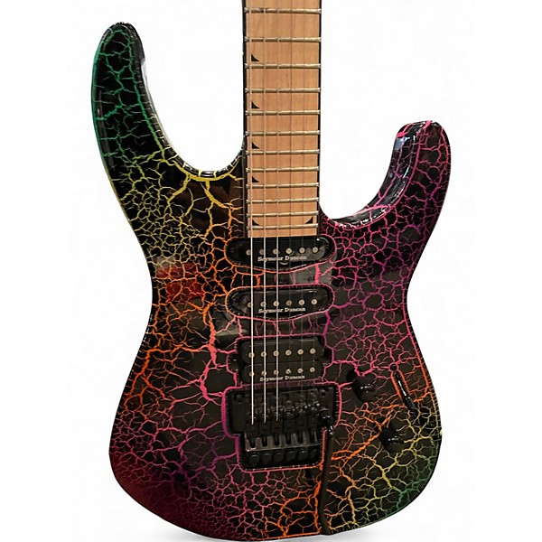 Used Jackson Pro Series Soloist SL3M Rainbow Crackle Solid Body Electric Guitar