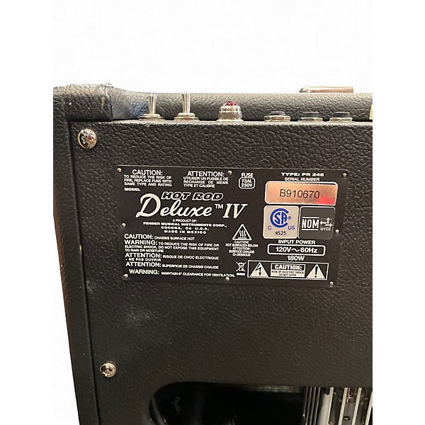 Used Fender Hot Rod Deluxe IV 40W 1x12 Tube Guitar Combo Amp