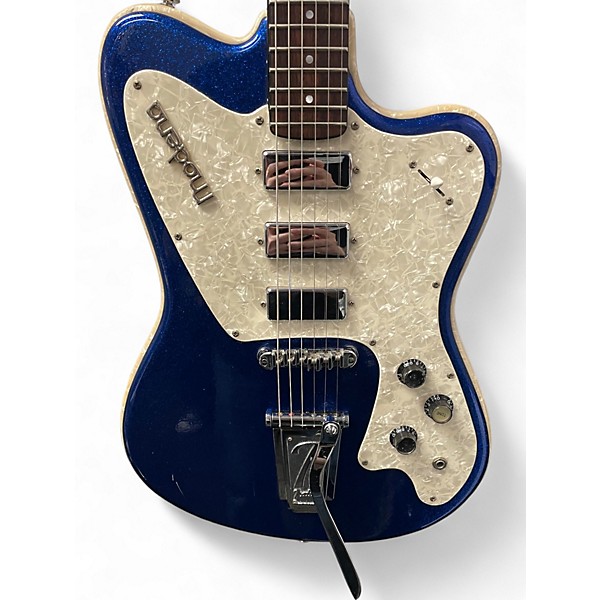 Used Italia modena Blue Solid Body Electric Guitar