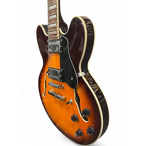Used Smiger SG16 3 Tone Sunburst Hollow Body Electric Guitar