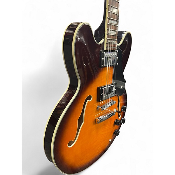 Used Smiger SG16 3 Tone Sunburst Hollow Body Electric Guitar