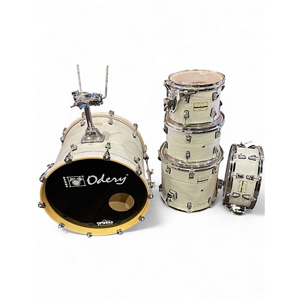 Used Odery 5 Piece Jam Session White Drum Kit
