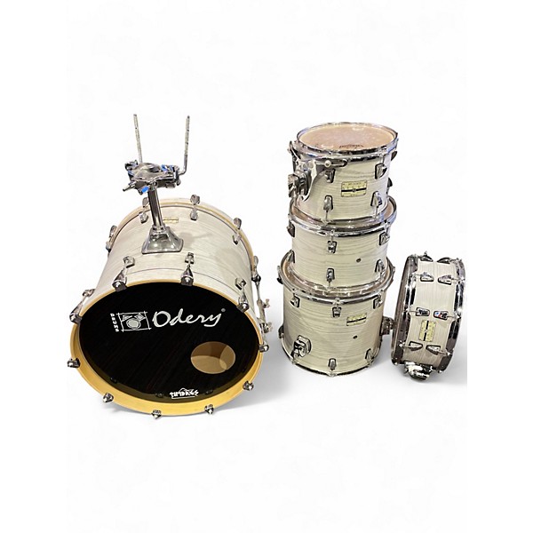 Used Odery 5 Piece Jam Session White Drum Kit