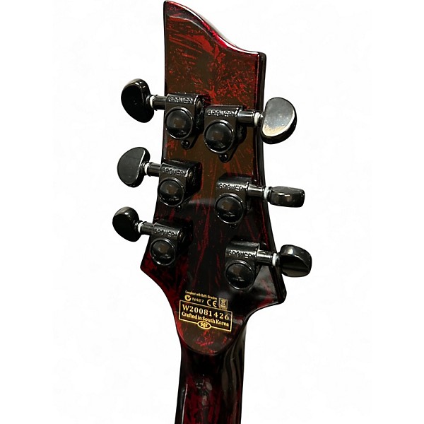 Used Schecter Guitar Research C1 FRS SILVER MOUNTAIN Blood Moon Solid Body Electric Guitar