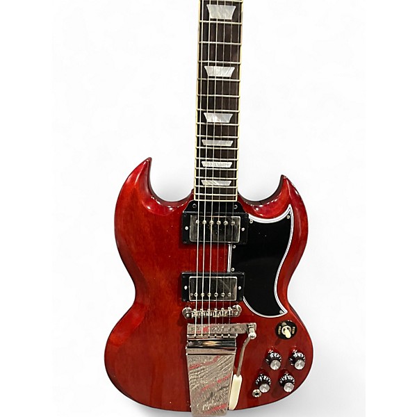 Used Epiphone 61 Reissue Vibrola SG Inspired By Gibson Cherry Solid Body Electric Guitar