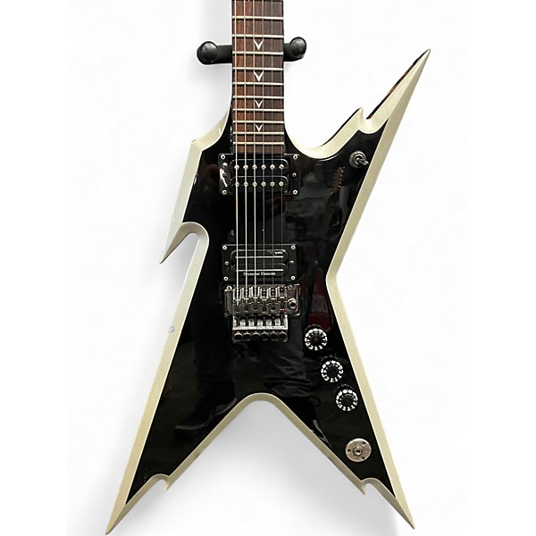 Used Dean Dimebag Razorback Floyd Rose 2 tone black and silver Solid Body Electric Guitar