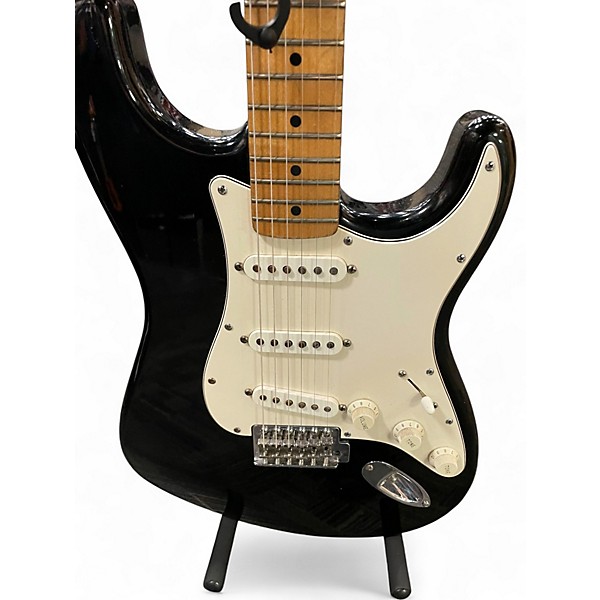 Used Fender Standard Stratocaster Black Solid Body Electric Guitar