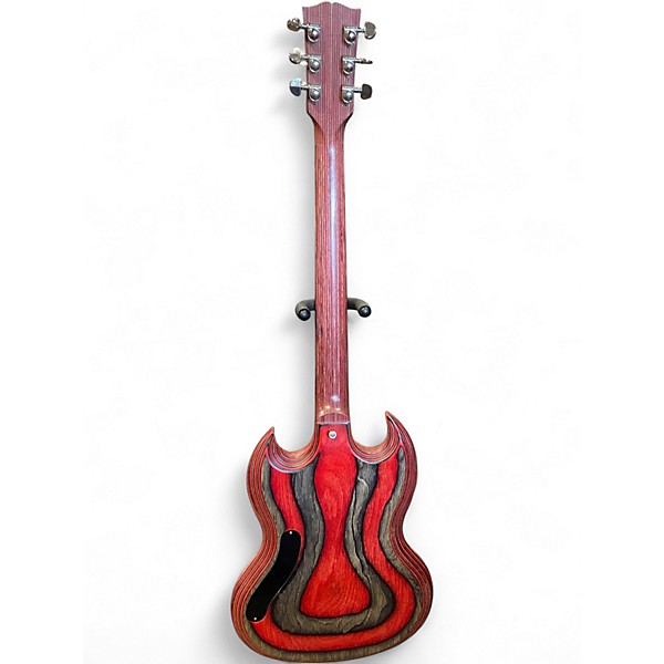 Used Gibson ZOOT SUIT SG Red with Black and White Stripes Solid Body Electric Guitar