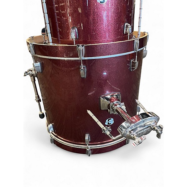 Used Ludwig 5 Piece ELEMENT EVOLUTION Burgundy Mist Drum Kit