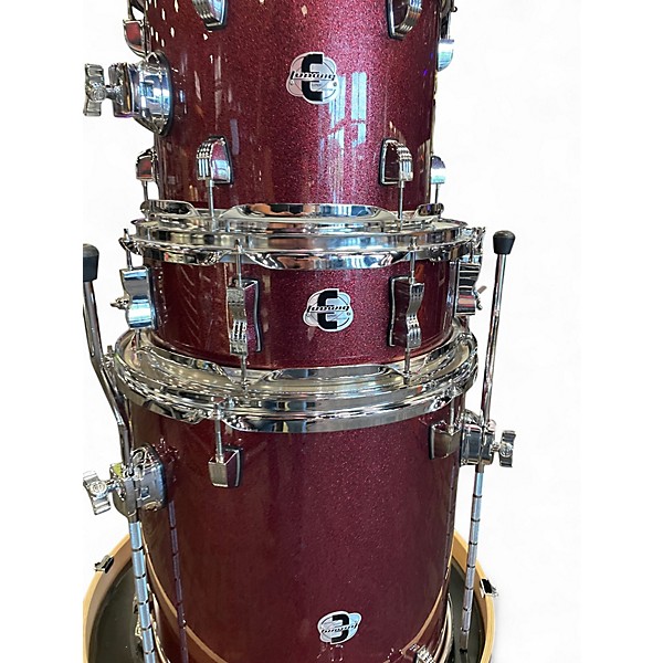 Used Ludwig 5 Piece ELEMENT EVOLUTION Burgundy Mist Drum Kit