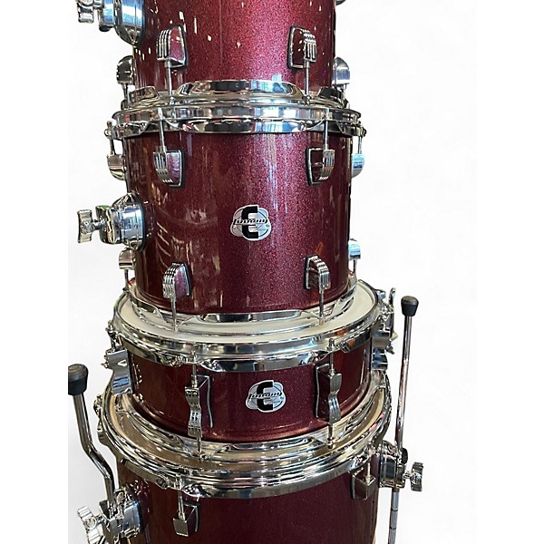 Used Ludwig 5 Piece ELEMENT EVOLUTION Burgundy Mist Drum Kit