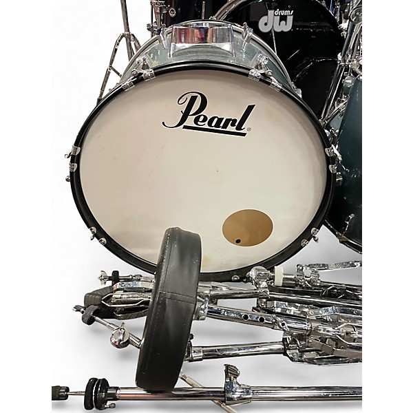 Used Pearl 5 Piece ROADSHOW CHARCOAL GREY METALLIC Drum Kit