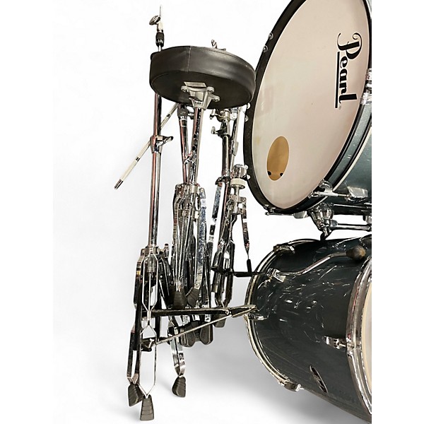 Used Pearl 5 Piece ROADSHOW CHARCOAL GREY METALLIC Drum Kit