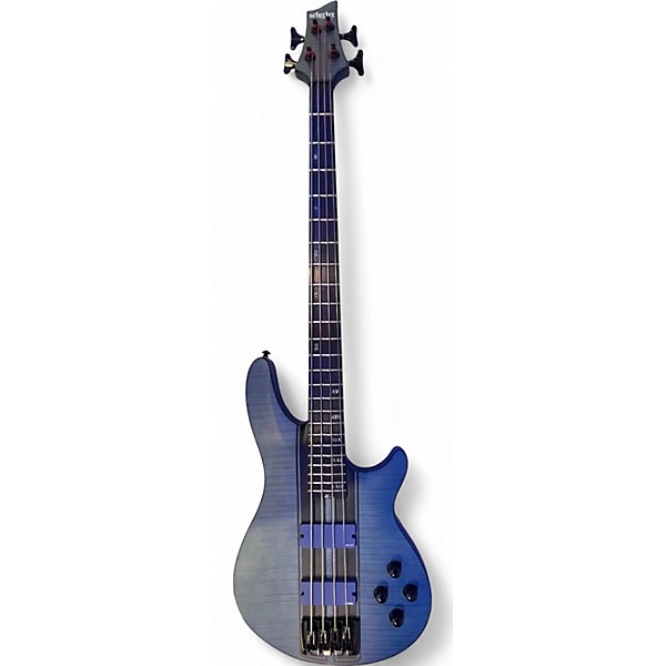 Used Schecter Guitar Research C4 GT SATIN TRANS BLUE Electric Bass Guitar