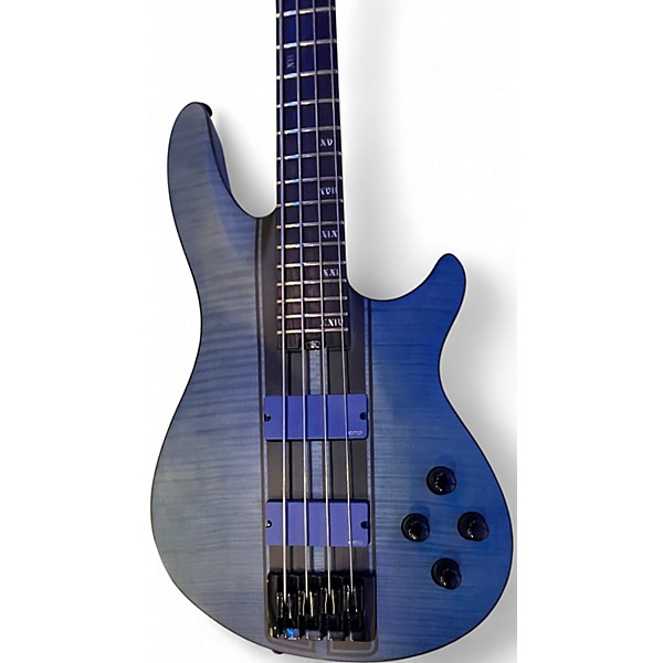 Used Schecter Guitar Research C4 GT SATIN TRANS BLUE Electric Bass Guitar