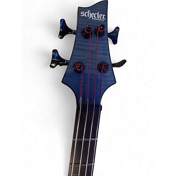 Used Schecter Guitar Research C4 GT SATIN TRANS BLUE Electric Bass Guitar