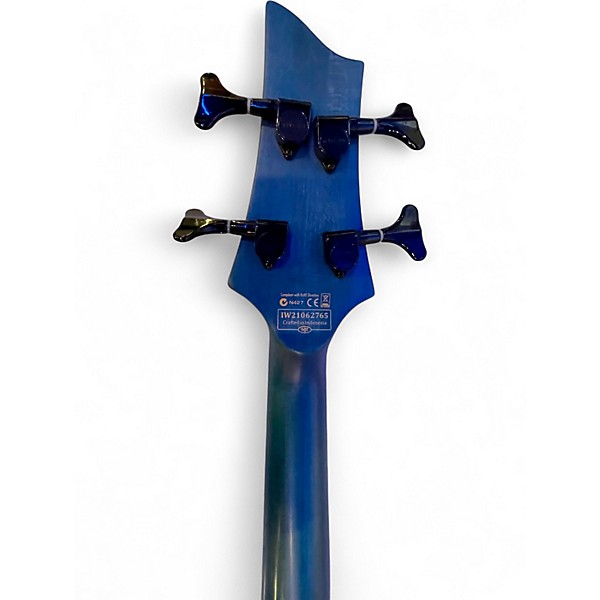 Used Schecter Guitar Research C4 GT SATIN TRANS BLUE Electric Bass Guitar
