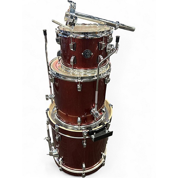Used Ludwig 3 Piece Breakbeats By Questlove RED SPARKLE Drum Kit