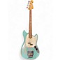 Used Fender JUSTIN MELDAL-JOHNSEN ROADWORN MUSTANG BASS Daphne Blue Electric Bass Guitar thumbnail