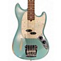 Used Fender JUSTIN MELDAL-JOHNSEN ROADWORN MUSTANG BASS Daphne Blue Electric Bass Guitar