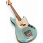 Used Fender JUSTIN MELDAL-JOHNSEN ROADWORN MUSTANG BASS Daphne Blue Electric Bass Guitar