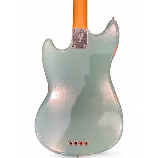 Used Fender JUSTIN MELDAL-JOHNSEN ROADWORN MUSTANG BASS Daphne Blue Electric Bass Guitar
